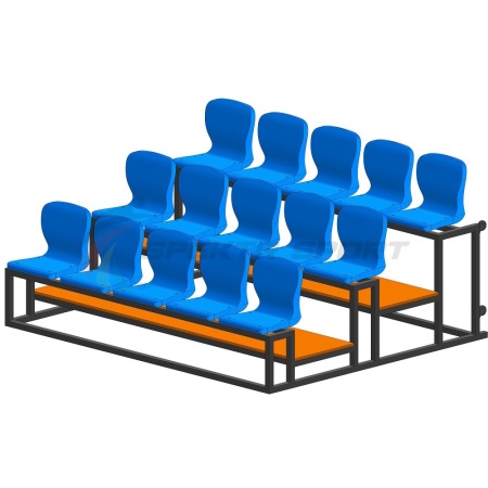 Купить Трибуна мобильная 3 ряда сиденья пластиковые на 15 мест в Заволжье 